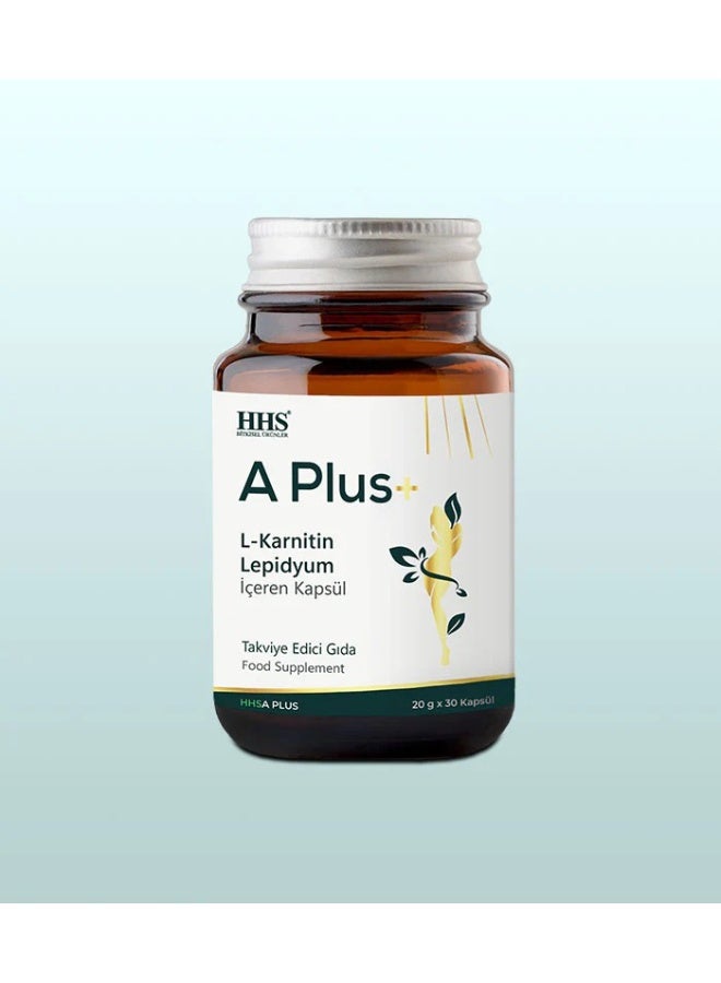 أتش أتش أس كبسولات ليبيديوم العشبية A Plus L-Carnitine لدعم الصحة اليومية والطبيعية - Image 1